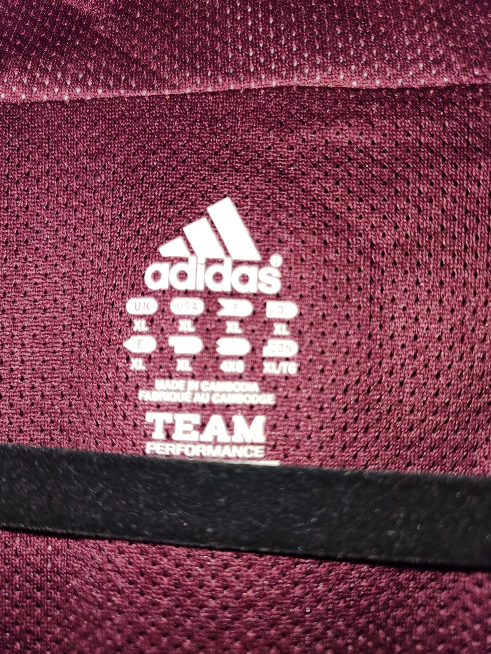 Adidas Maroon Intramural Sports Quarter-Zip Pullover Sz XL - Picture 3 of 4